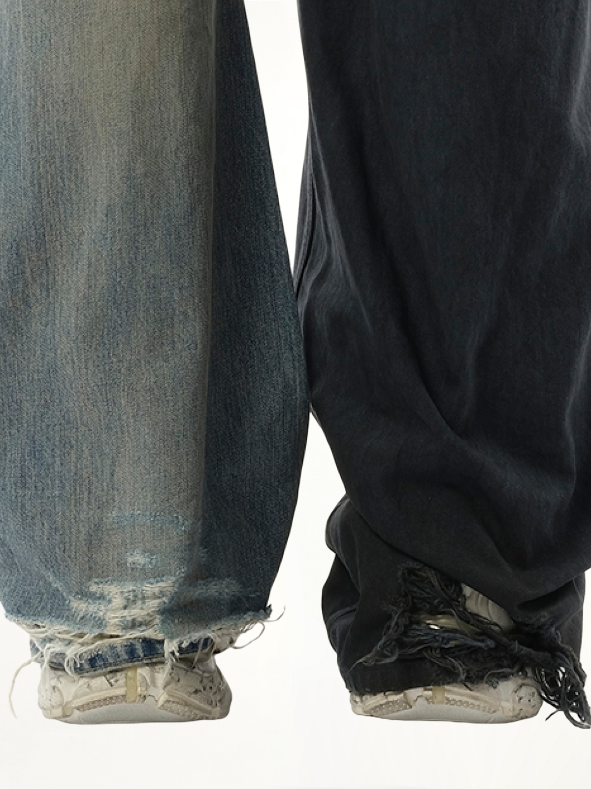Fifty-Fifty Pants in Grey/Blue