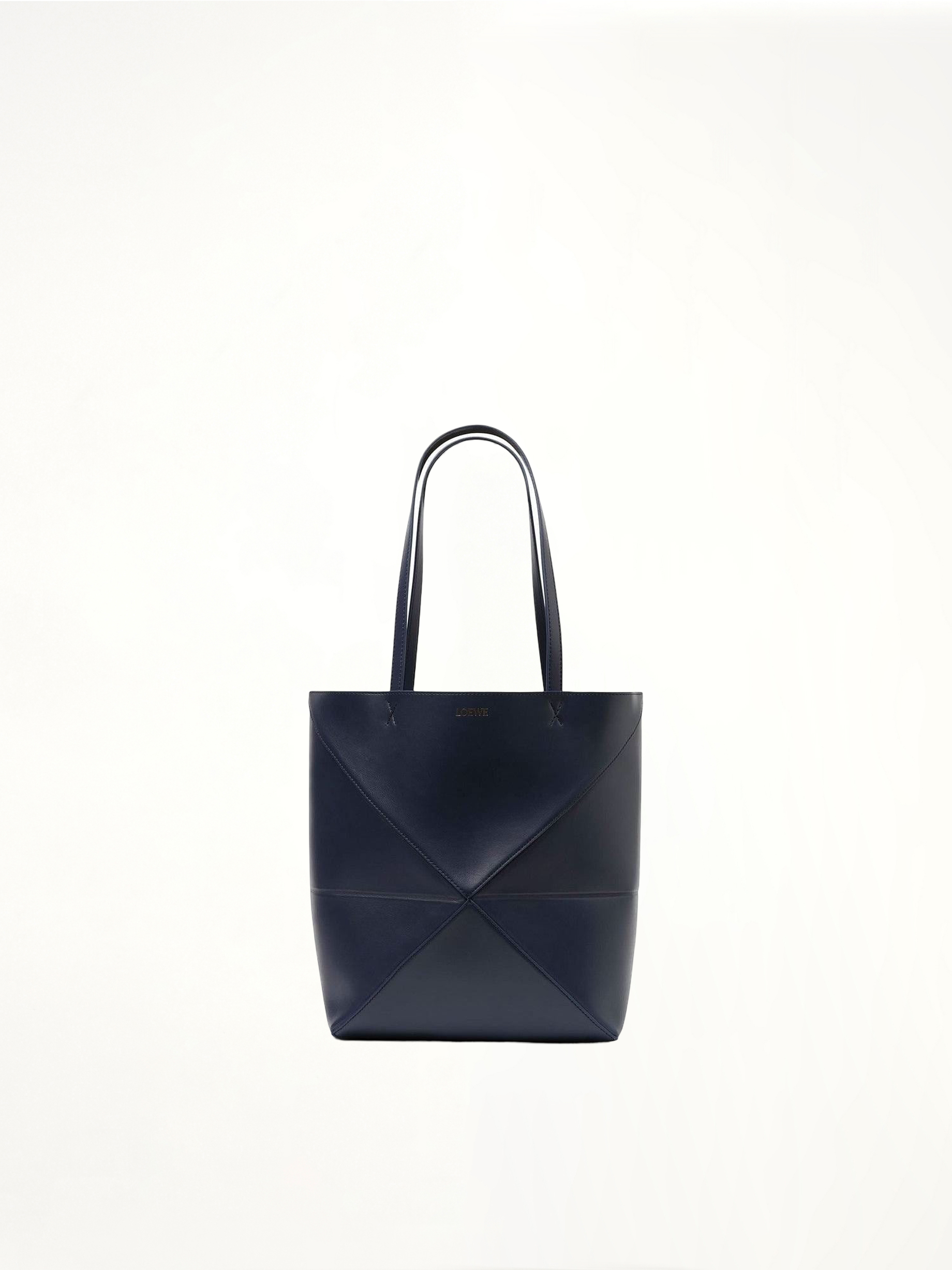 Puzzle Fold Tote Medium in Abyss Blue