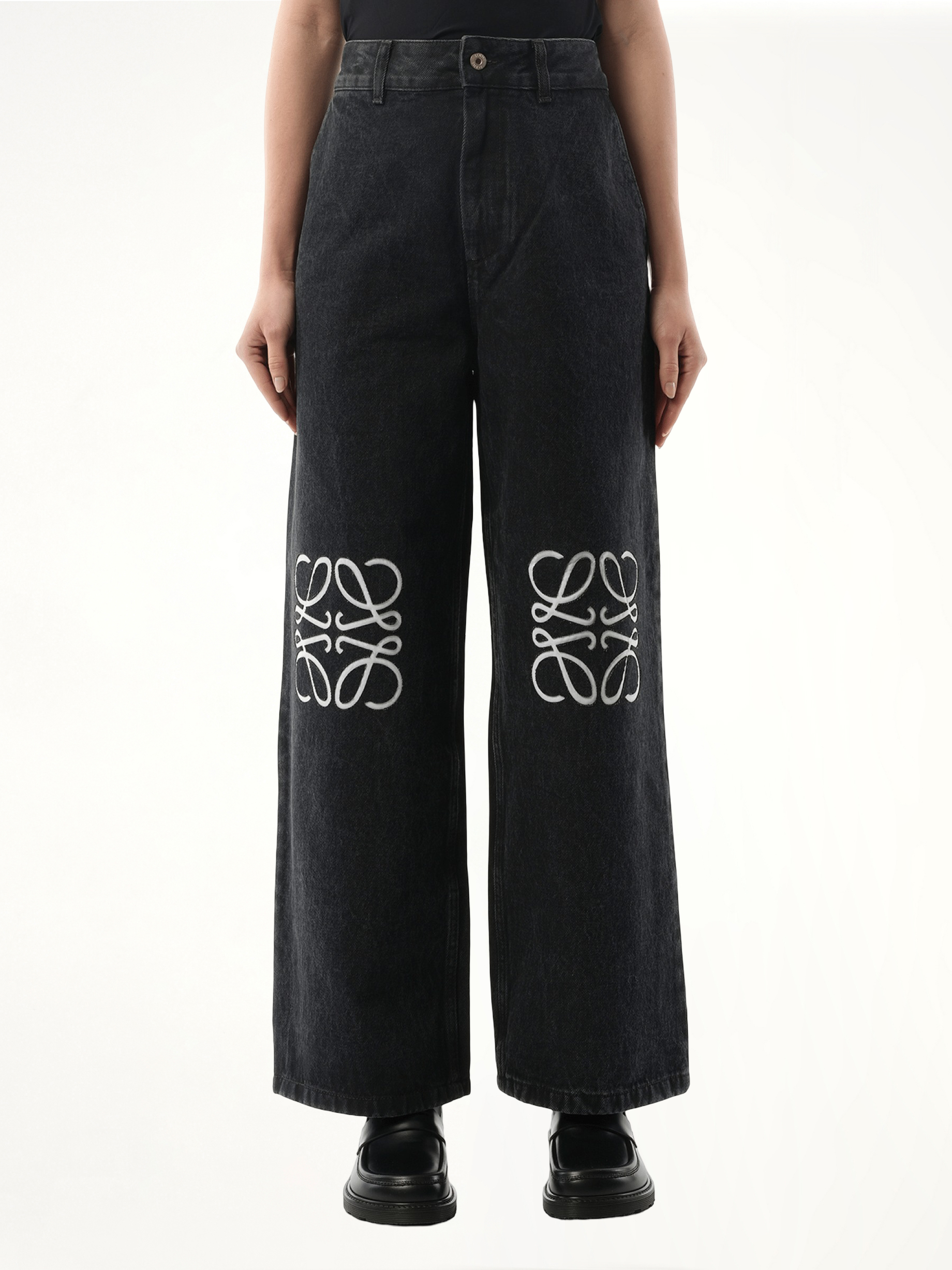Anagram Baggy Jeans AF in Black