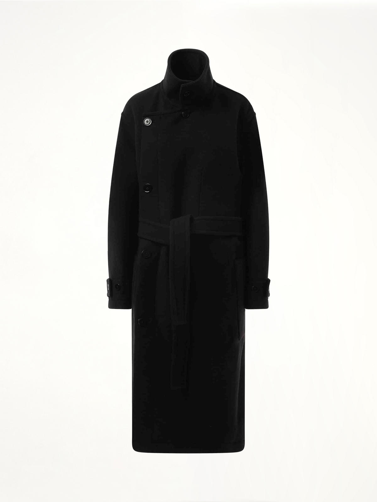 Wrap Coat in Black