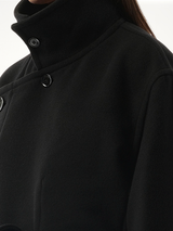 Wrap Coat in Black