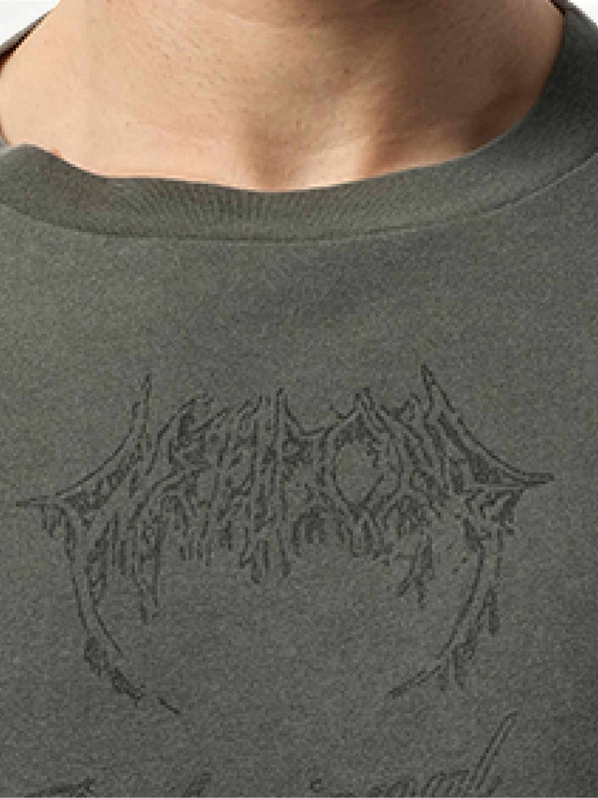 Multi-Logo T-Shirt in Charcoal