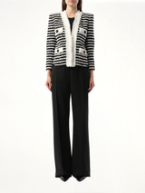 4PKT Mariniere Tweed Jacket in Black/White
