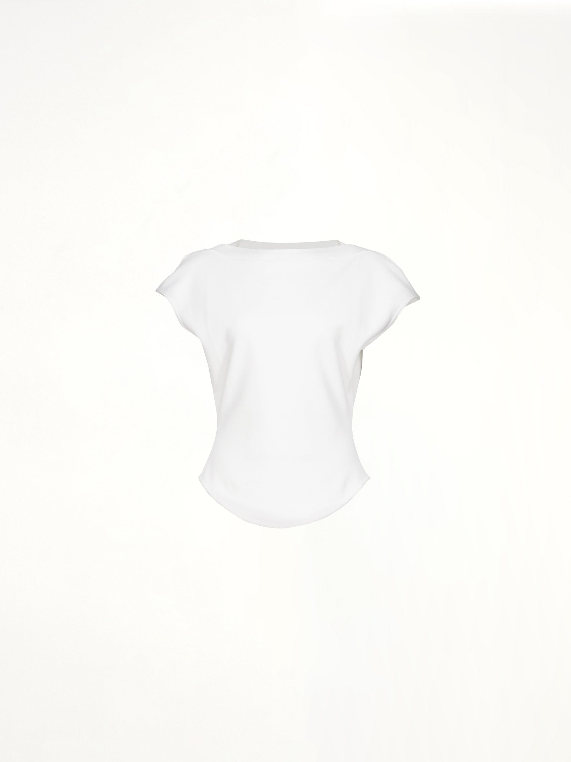 Cap T-Shirt in White