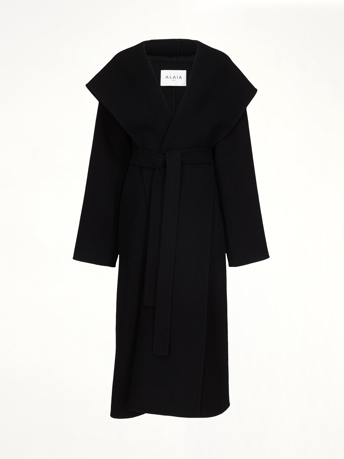 Hood Wrap Coat in Black