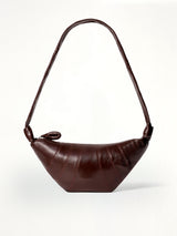 Croissant Medium Coated Cotton Bag in Chocolate Fondant