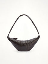 Croissant Medium Soft Nappa Leather Bag in Dark Chocolate