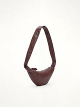 Cowhide Small Croissant Bag in Roasted Pecan