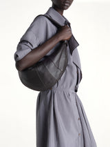 Fortune Croissant Soft Nappa Leather Bag in Dark Chocolate