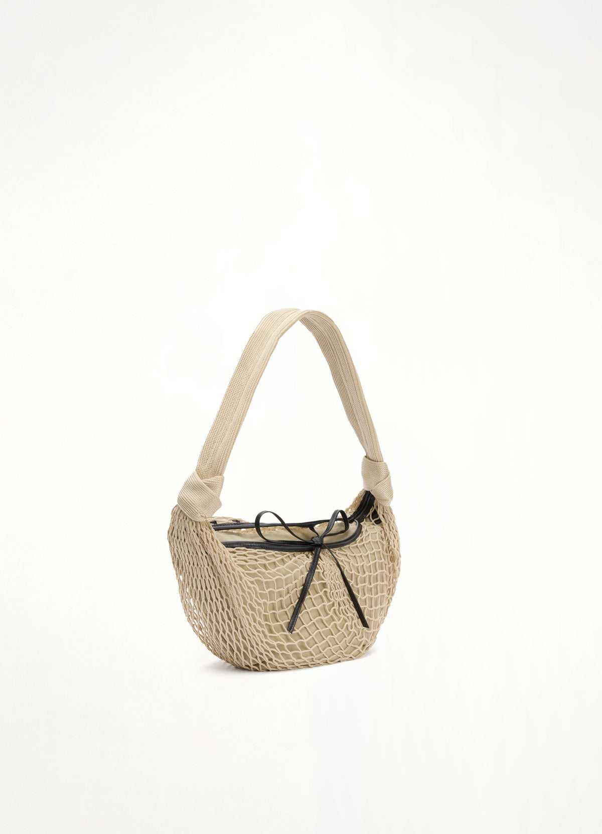 Fortune Croissant Filt Bag in Light Beige