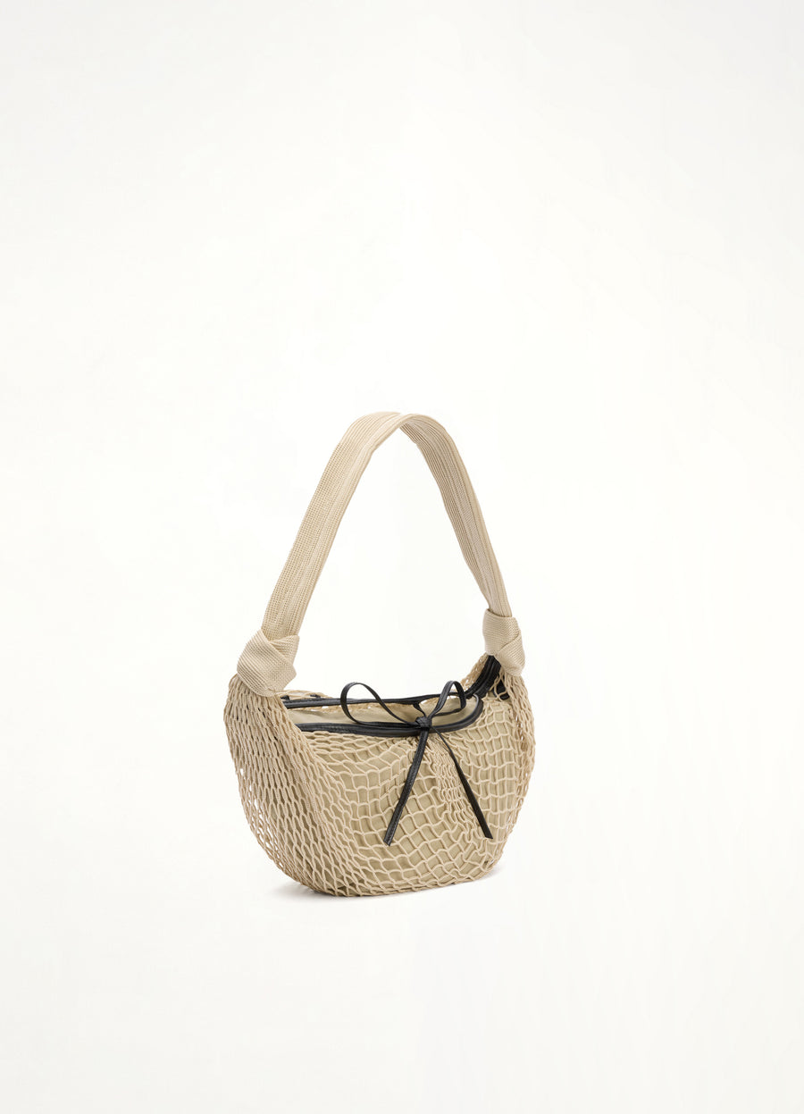 Fortune Croissant Filt Bag in Light Beige
