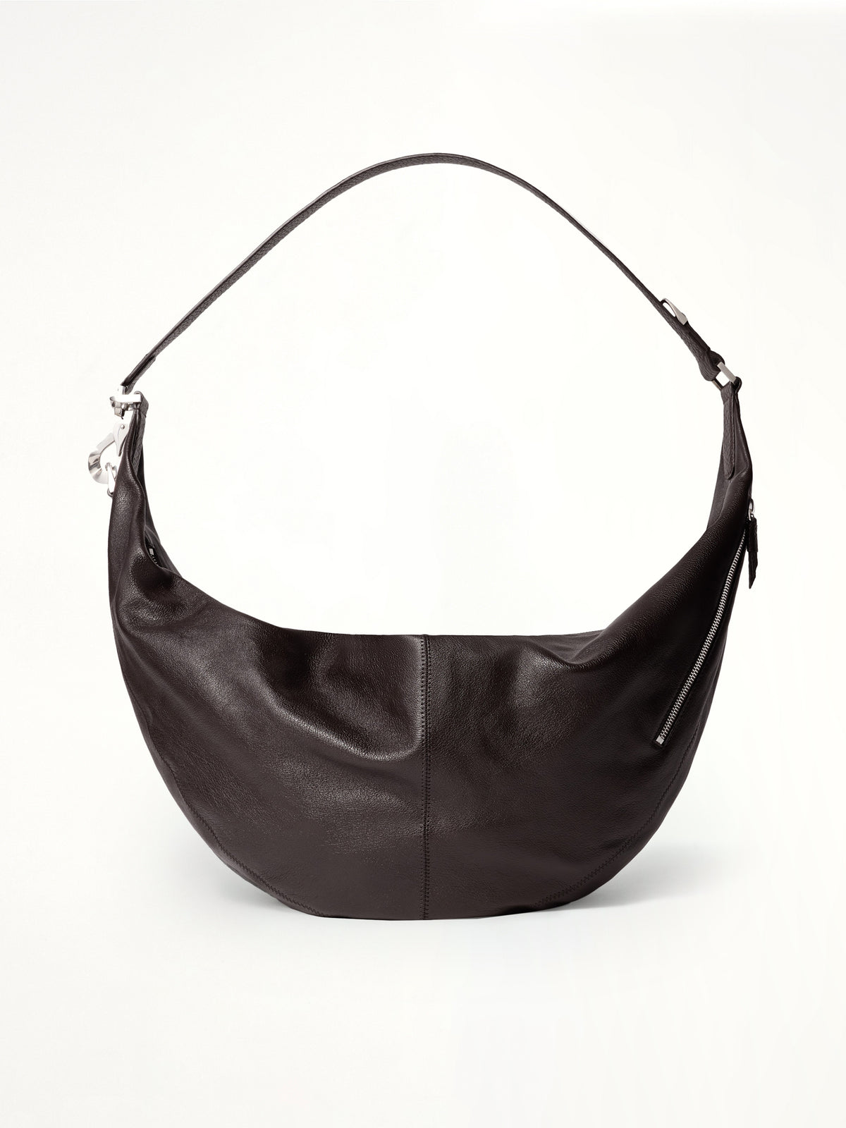 Large Quiver Clip Bag in Dark Chocolate