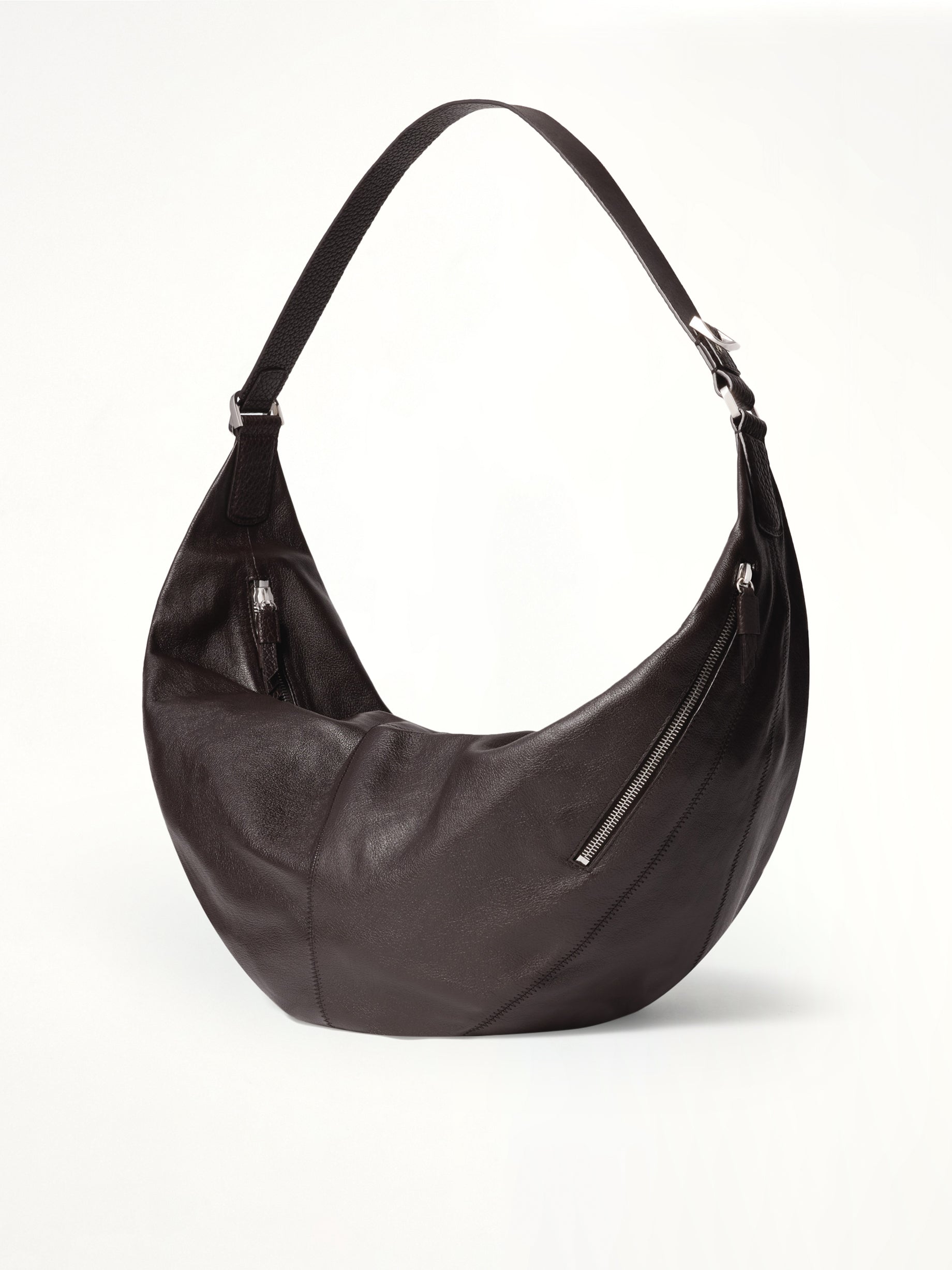 Large Quiver Clip Bag in Dark Chocolate