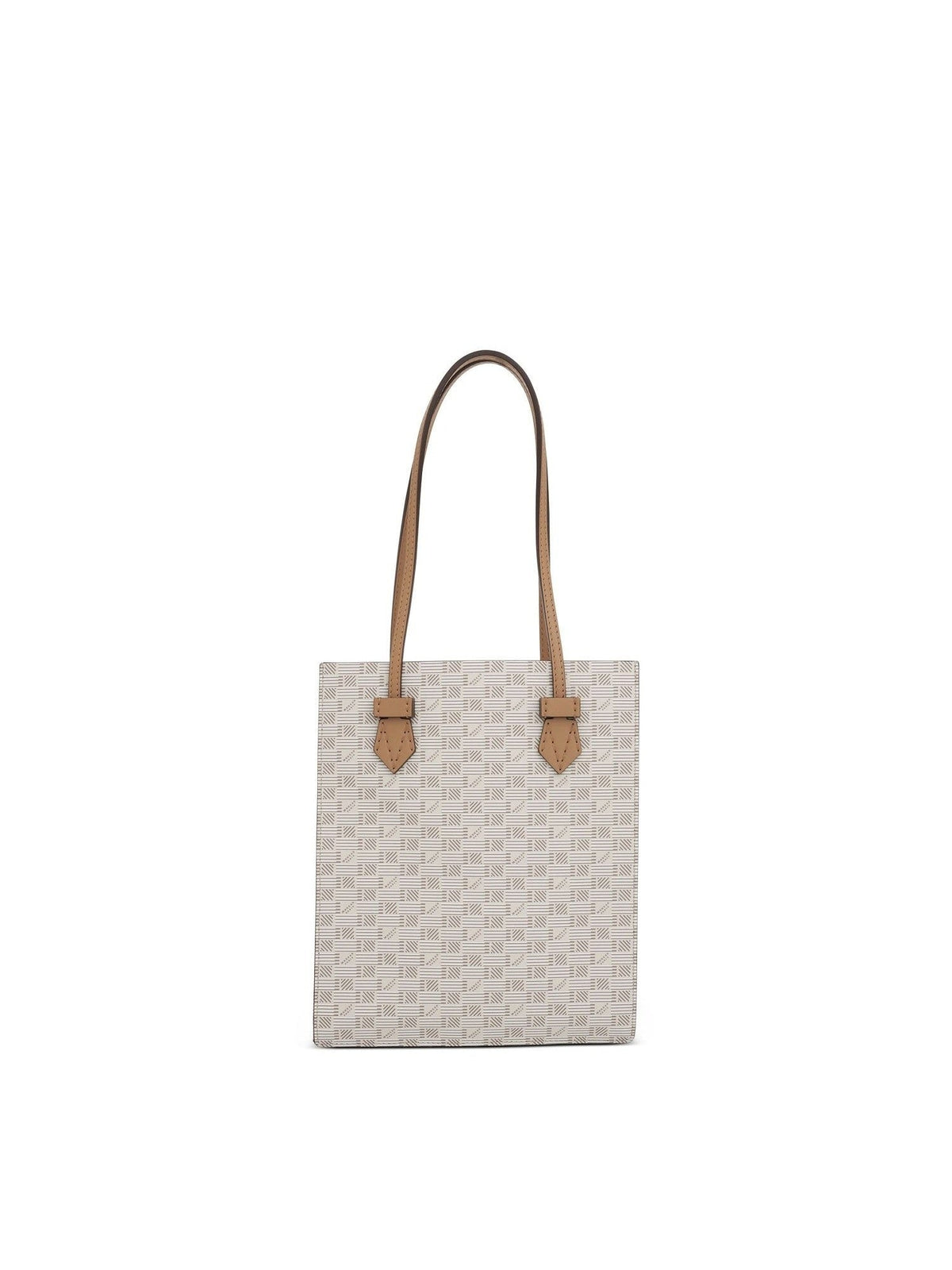 Cannes Vertical Tote MM with Stripes in Champagne