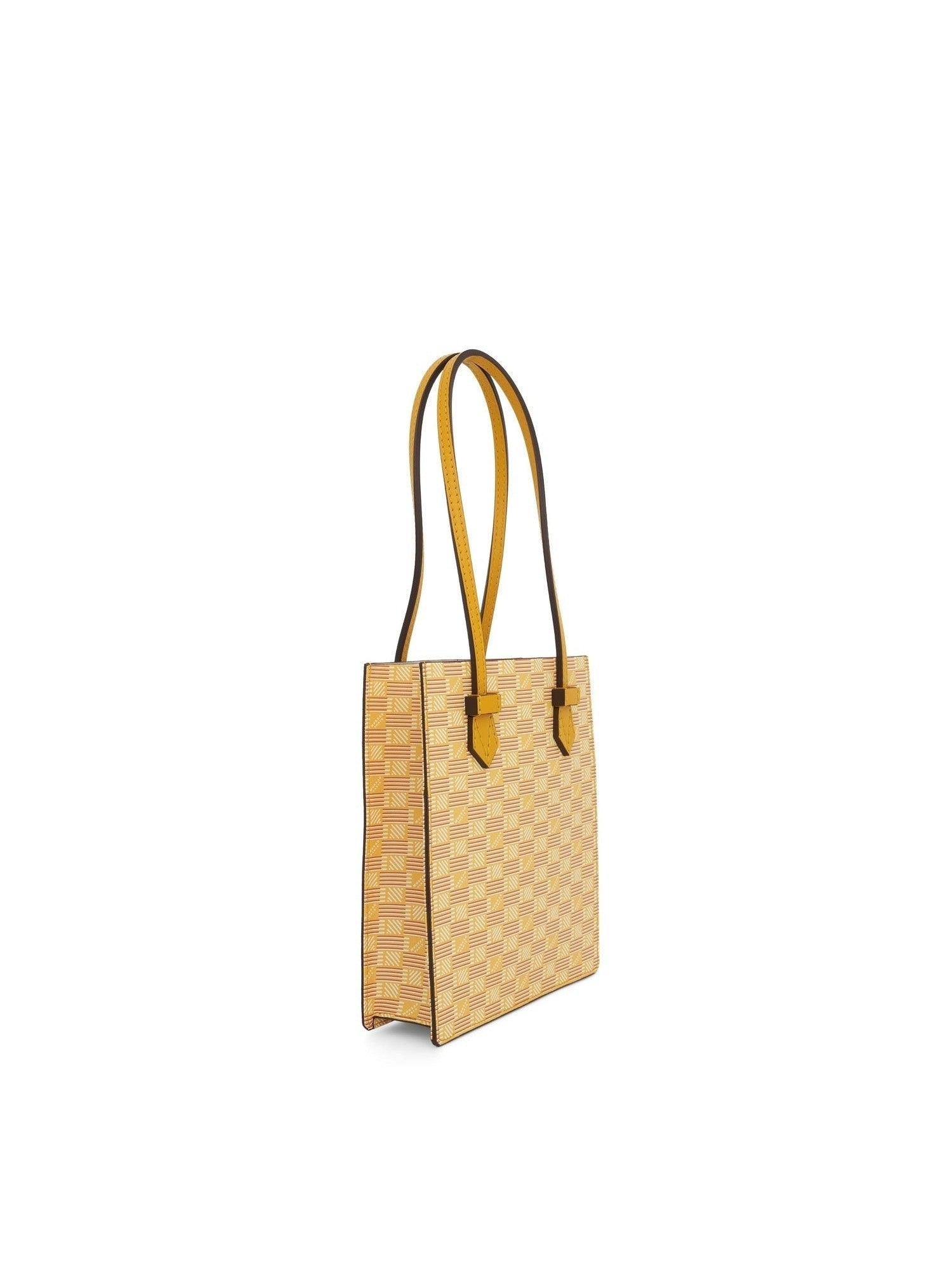 Cannes Vertical Tote MM with Stripes in Yellow