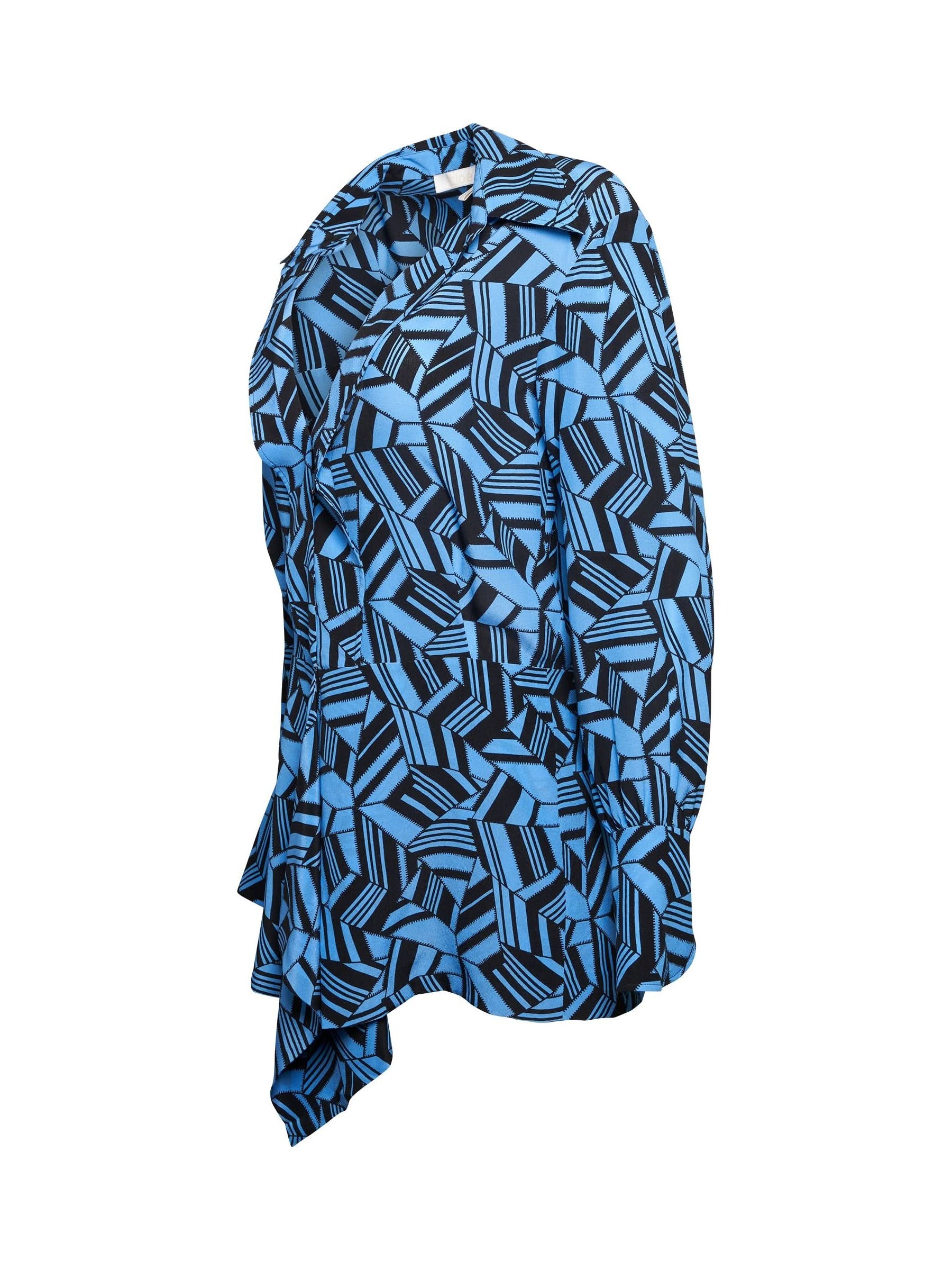 Geo Print Shirt in Blue