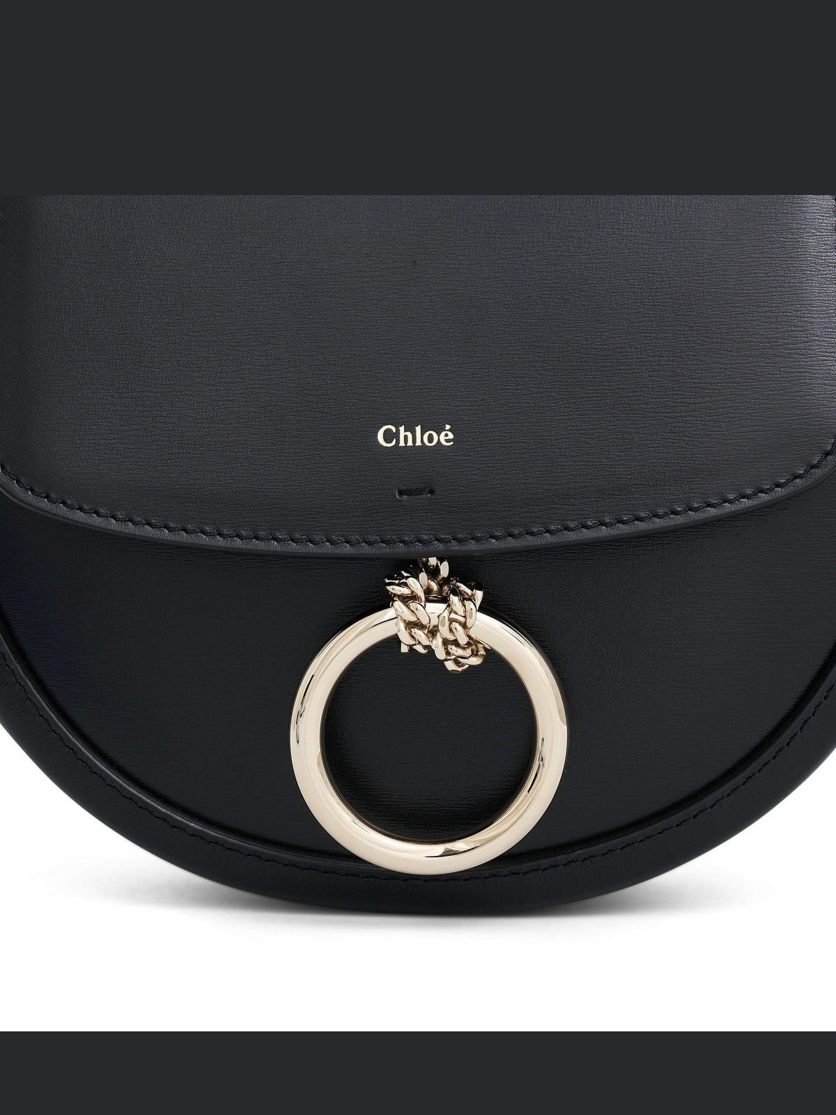 Chloe Arlene Leather Shoulder Bag in Black