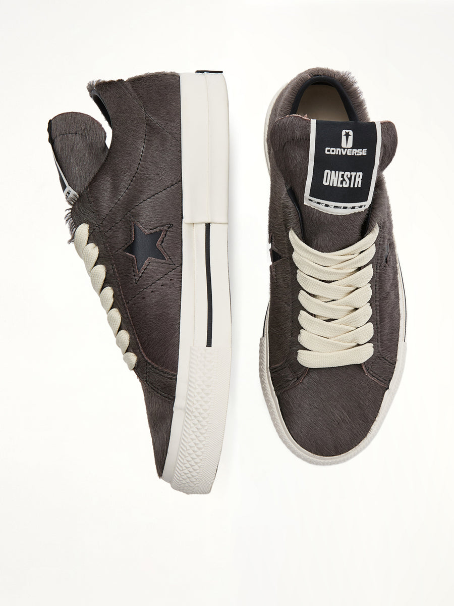 One Star Fur Sneaker A14796C in Dark Dust/Black  | RICK OWENS DRKSHDW