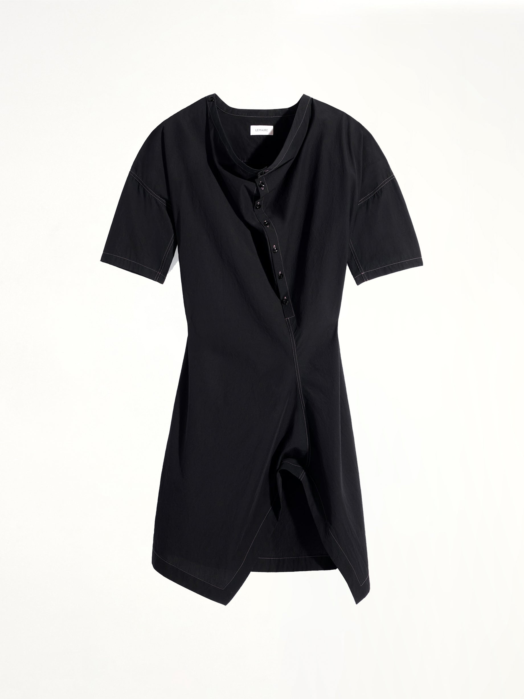 Soft Collar Dress in Black