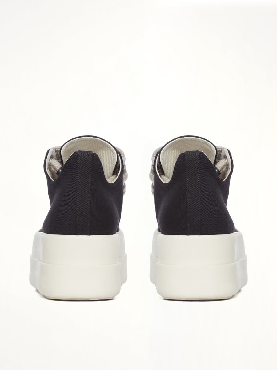 Mega Bumper Jumbolace Low Sneaks in Black/Milk  | RICK OWENS DRKSHDW