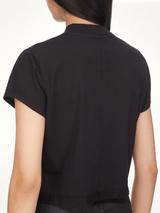 Cropped Small Level T-Shirt in Black