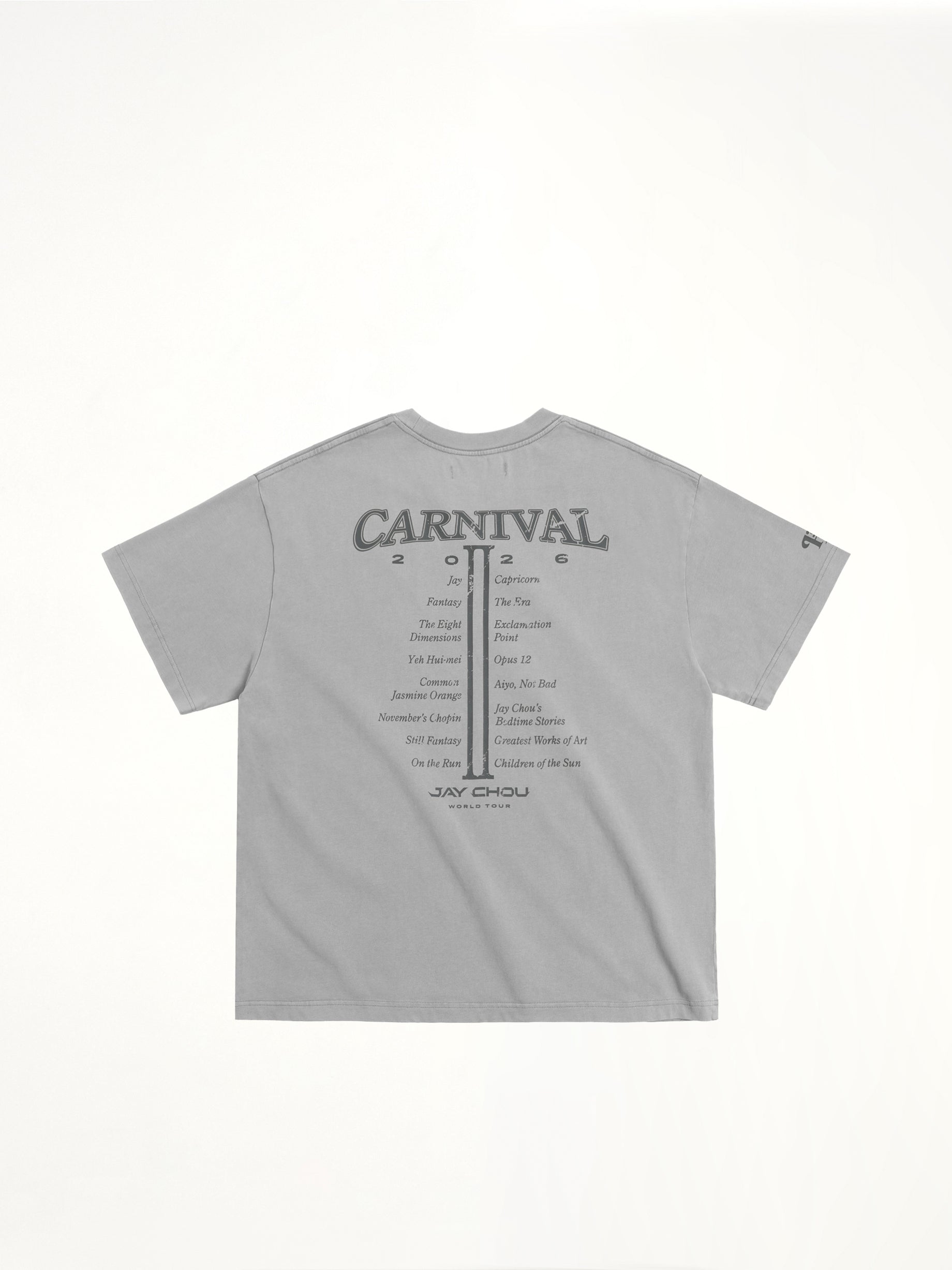 J Carnival II World Tour Album Washed T-Shirt in Light Grey
