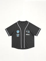 J Carnival II World Tour Race Car Baseball Shirt in Dark Grey