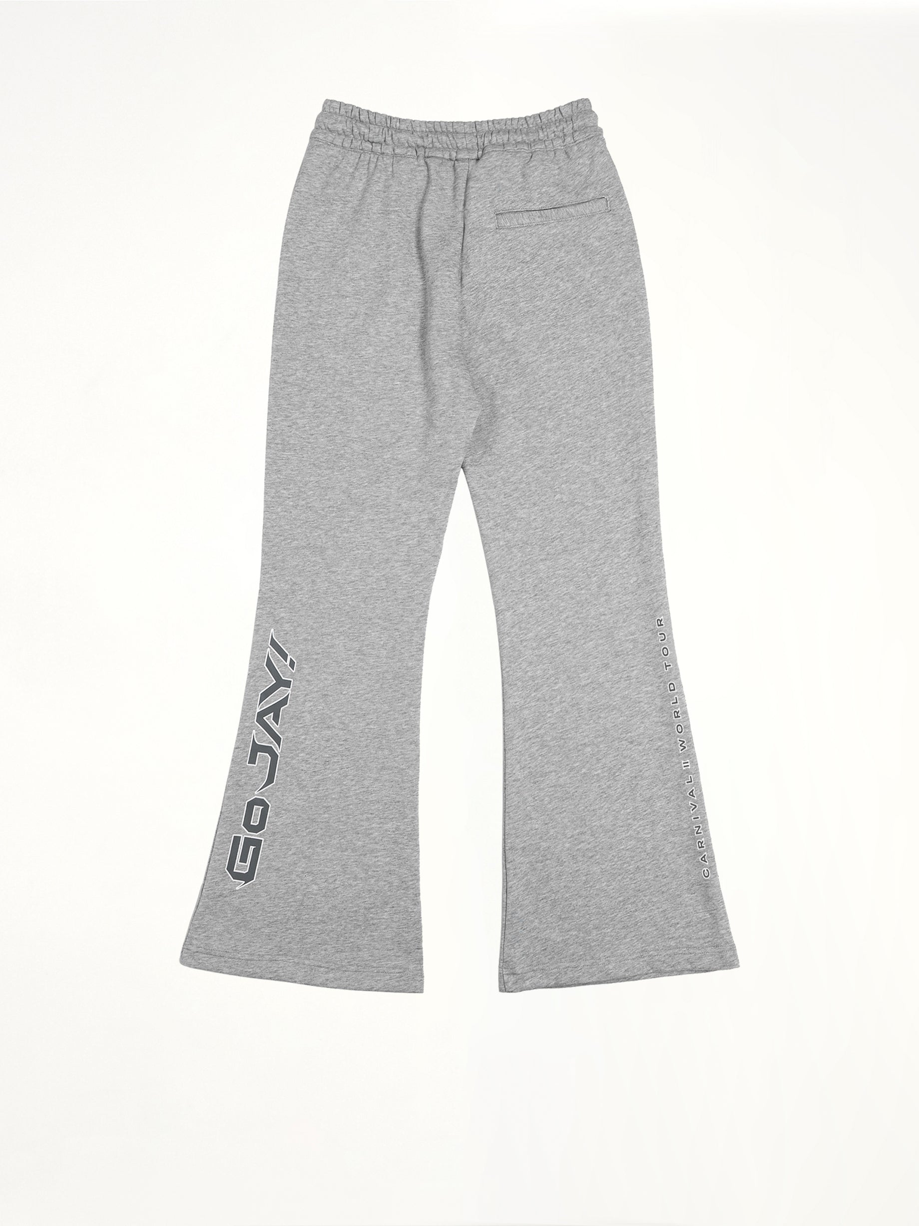 J Carnival II World Tour Flared Sweatpants in Light Grey