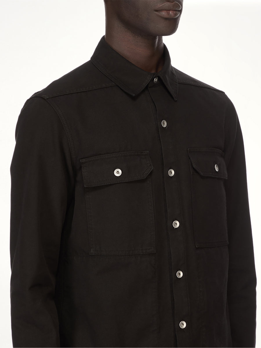 Woven Outershirt in Black
