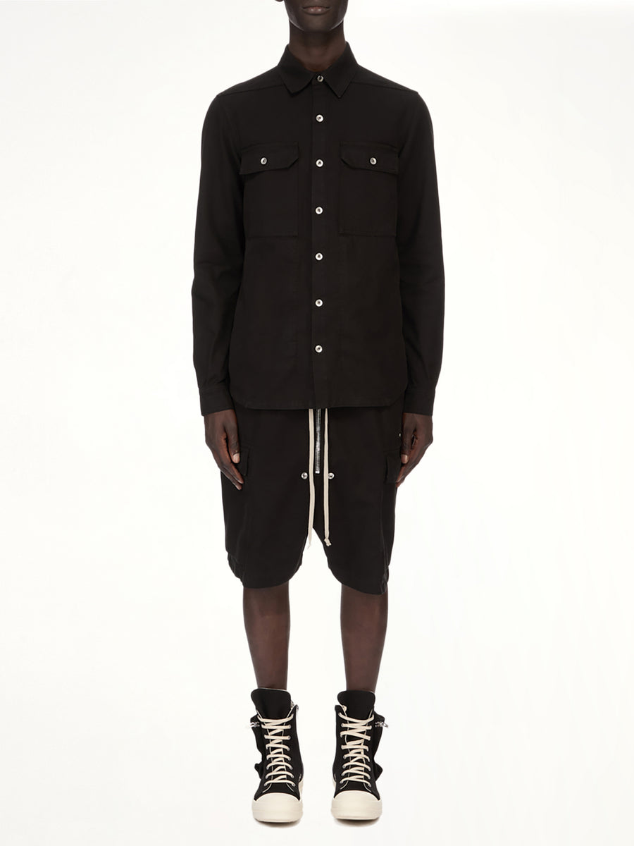Woven Outershirt in Black