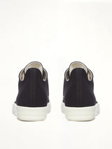 Denim Low Sneaks in Black/Milk  | RICK OWENS DRKSHDW