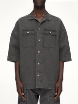 Cotton Canvas Magnum Tommy Shirt in Gravel