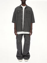 Cotton Canvas Magnum Tommy Shirt in Gravel