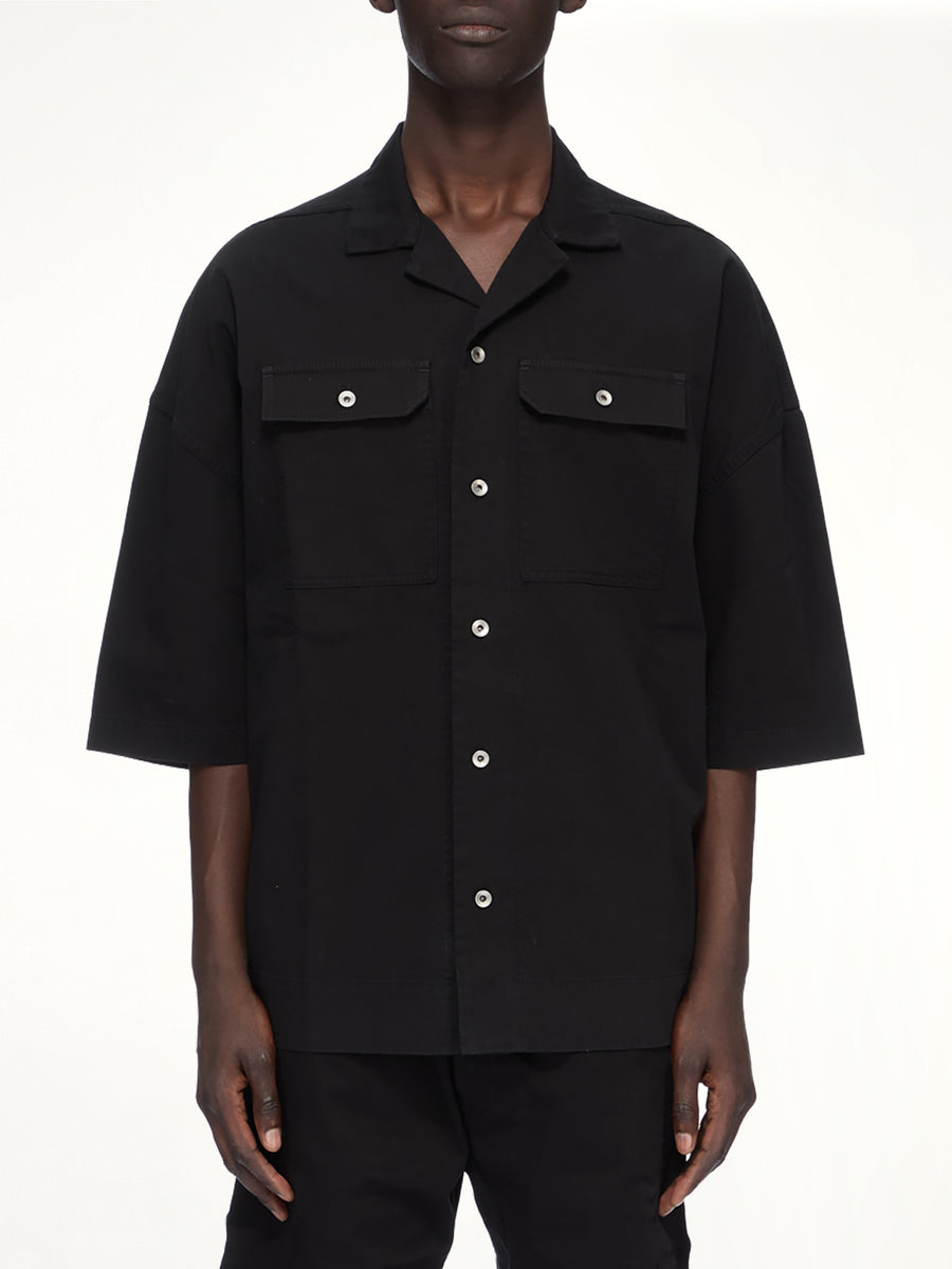 Cotton Twill Magnum Tommy Shirt in Black