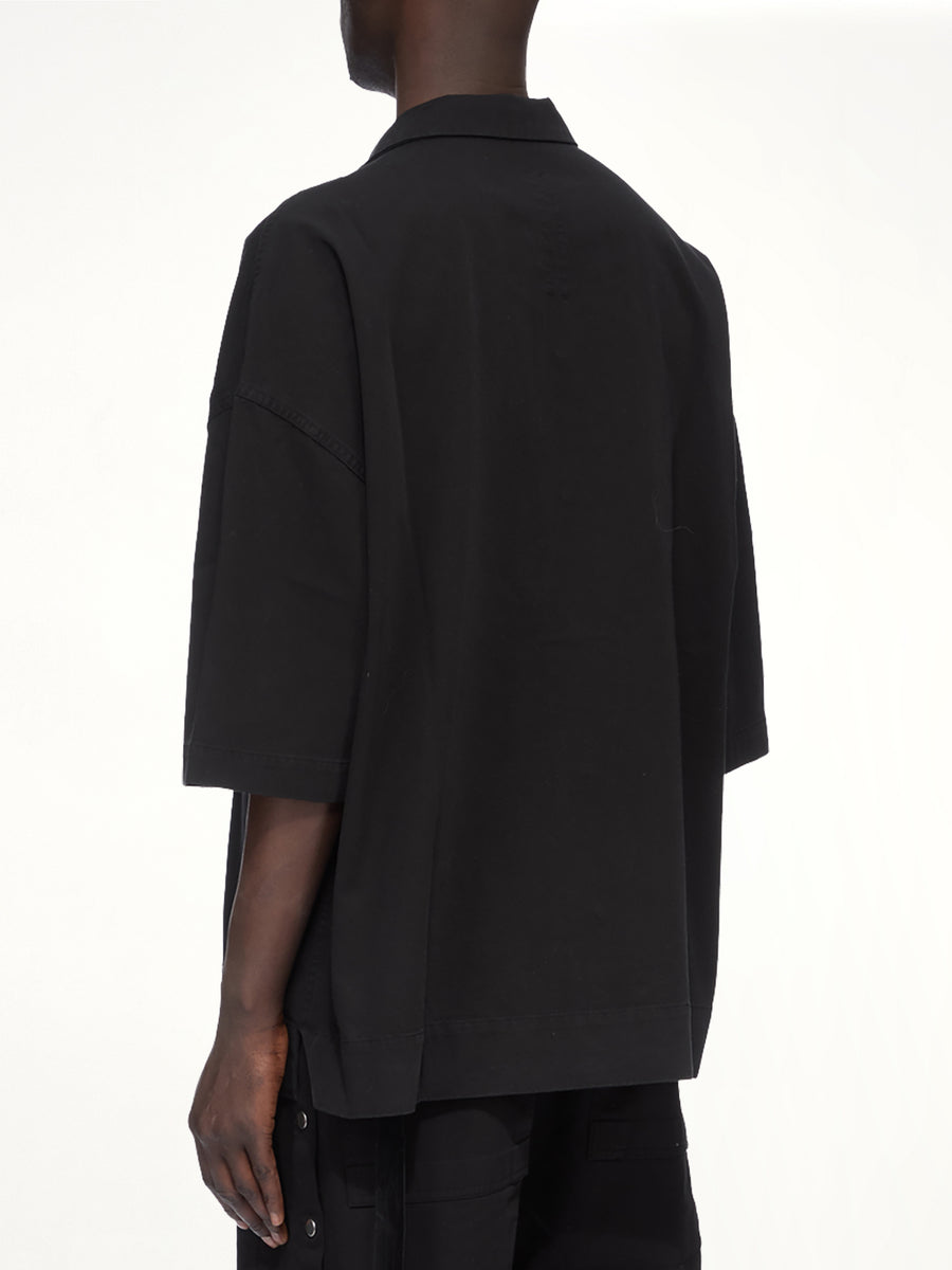 Cotton Twill Magnum Tommy Shirt in Black