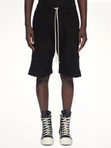 Cotton Twill Pusher Shorts in Black