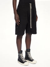 Cotton Twill Pusher Shorts in Black