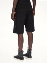 Cotton Twill Pusher Shorts in Black