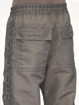 Nylon Wide Pusher Pants in Dark Dust