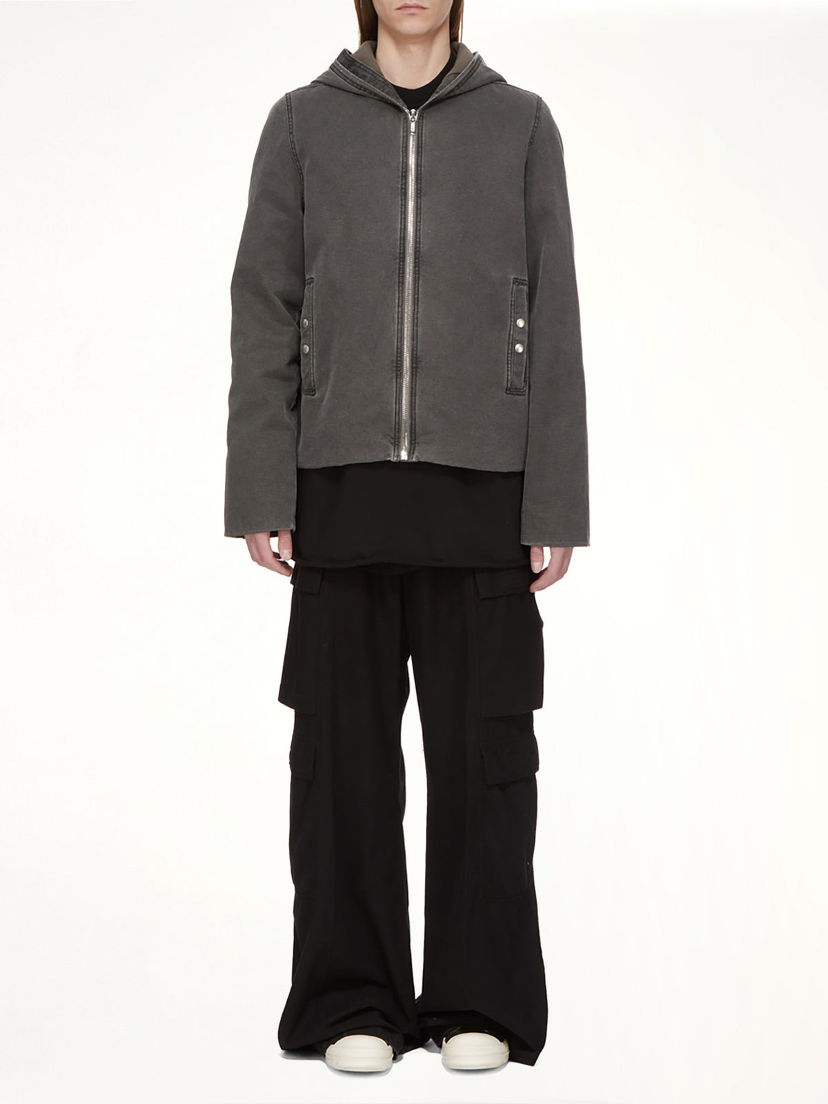 Flannel Double Cargo Jumbo Belas in Black