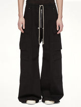 Cotton Twill Double Cargo Jumbo Belas in Black