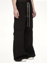 Cotton Twill Double Cargo Jumbo Belas in Black