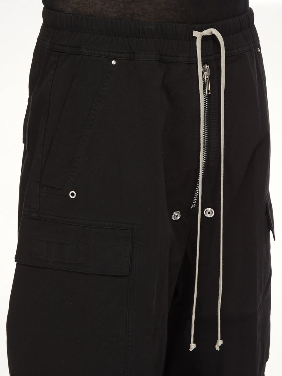 Cotton Twill Double Cargo Jumbo Belas in Black