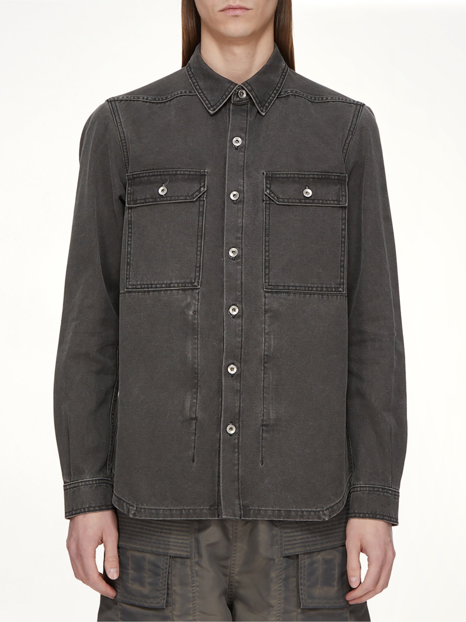Cotton Canvas Outershirt in Gravel