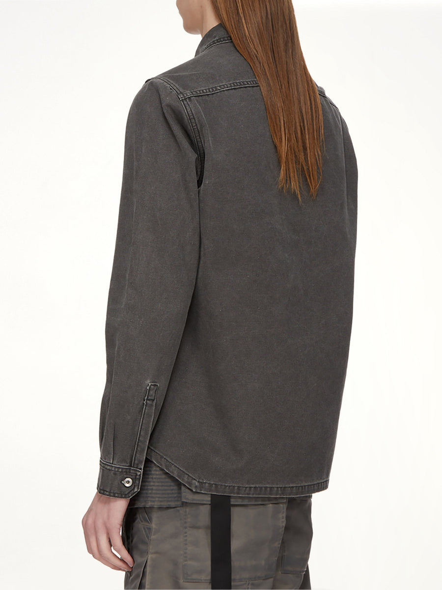 Cotton Canvas Outershirt in Gravel