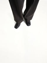 Souris Flat Classic Derbies in Dark Chocolate  | LEMAIRE