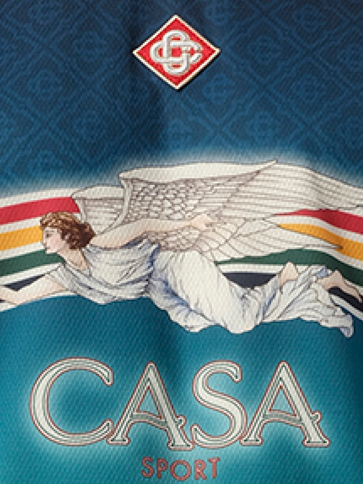 Casa Printed Football Top in Multicolour