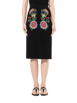 Pencil Knee Skirt in Black