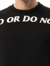 Sweatshirt in Black/White
