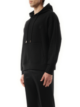Metallic Print Hoodie in Black